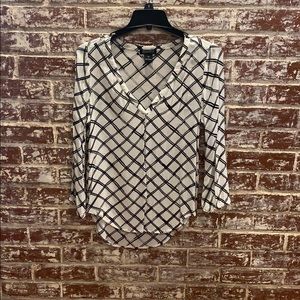 Black and white blouse